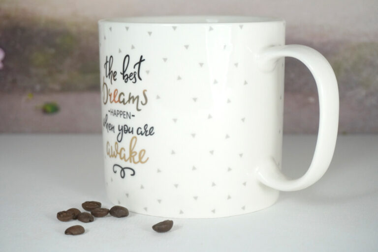 Wurm Henkelbecher Sprüche Tasse Pott XL the best Dreams happen when you are awake