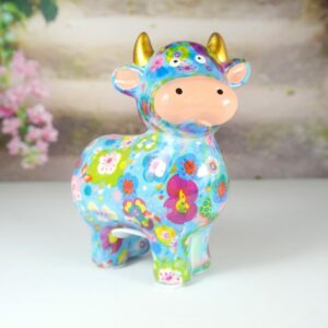 Pomme Pidou Spardose Kuh Little Maggie Hellblau