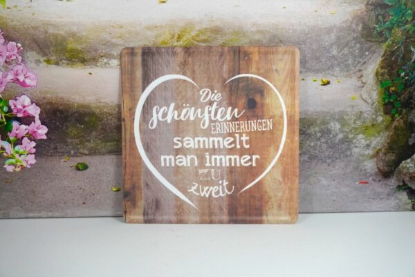 Deko Blechschild Wanddeko Die schönsten Erinnerungen sammelt man immer zu zweit