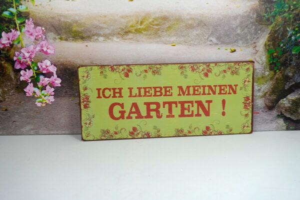 Deko Blechschild Wanddeko Ich Liebe Meinen Garten