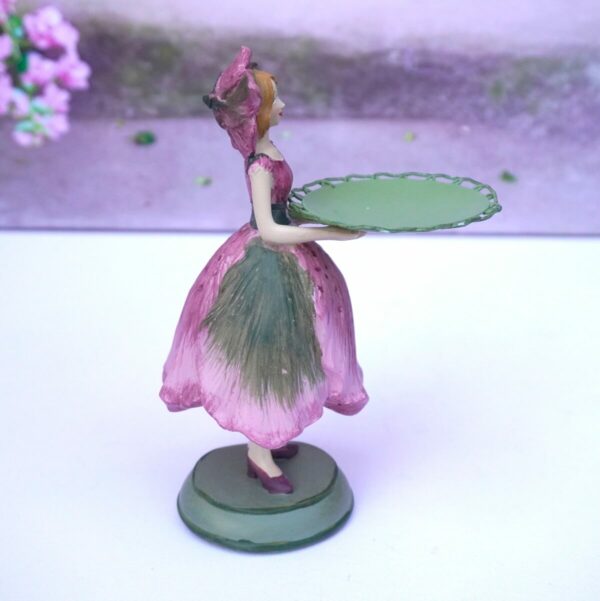 Dekofigur Teelichthalter Kerzenhalter Blumenmädchen Christrosenmädchen rosa