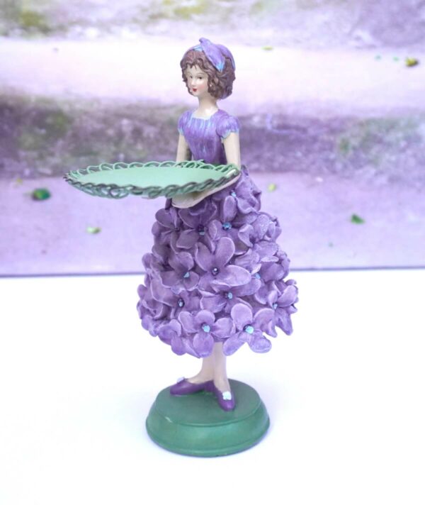 Dekofigur Teelichthalter Kerzenhalter Blumenmädchen Fliedermädchen