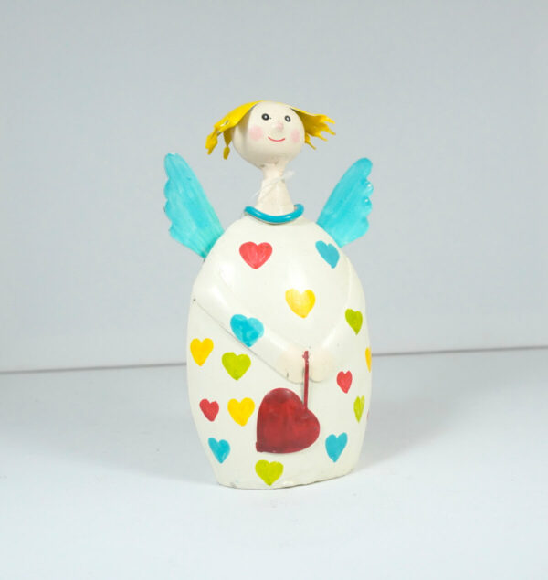 Pape Deko Figur Blechpuppe Schutzengel Lotta Bunte Herzchen
