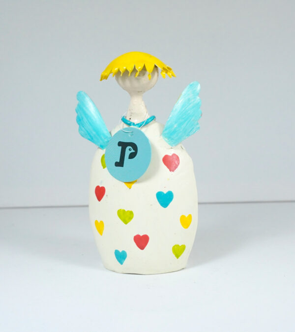 Pape Deko Figur Blechpuppe Schutzengel Lotta Bunte Herzchen