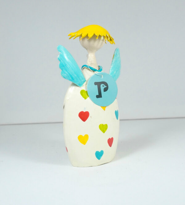 Pape Deko Figur Blechpuppe Schutzengel Lotta Bunte Herzchen
