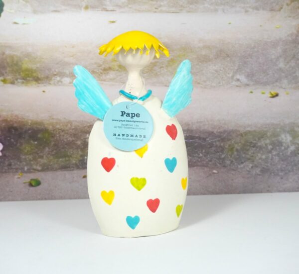 Pape Deko Figur Blechpuppe Schutzengel Lotta Bunte Herzchen