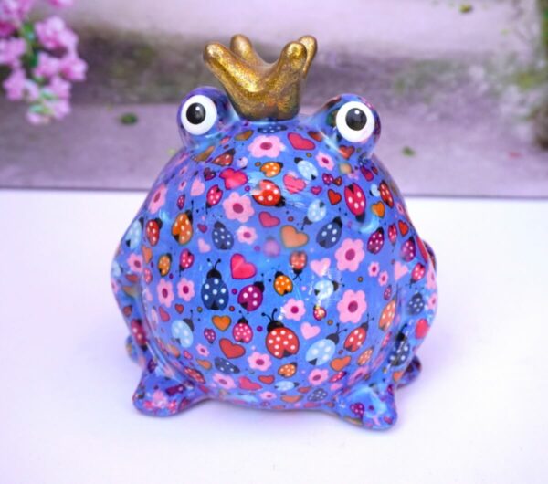 Pomme Pidou Spardose Money Bank Frosch Freddy Blue Marie