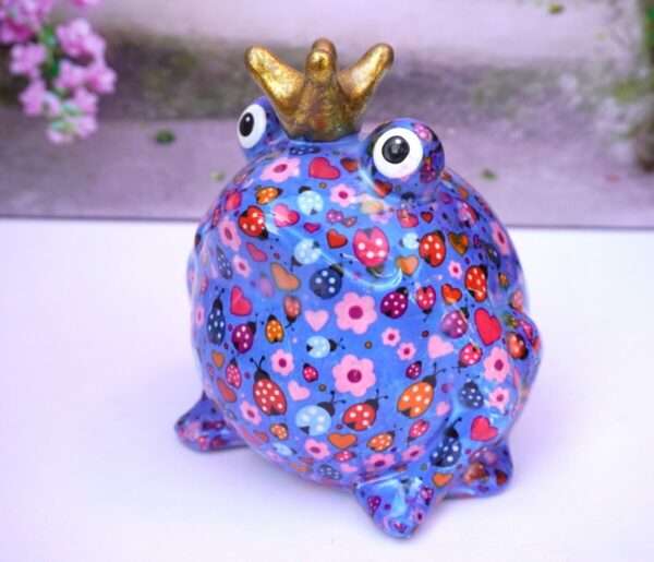 Pomme Pidou Spardose Money Bank Frosch Freddy Blue Marie