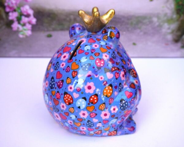 Pomme Pidou Spardose Money Bank Frosch Freddy Blue Marie