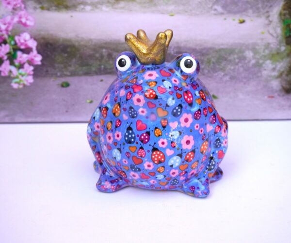 Pomme Pidou Spardose Money Bank Frosch Freddy Blue Marie