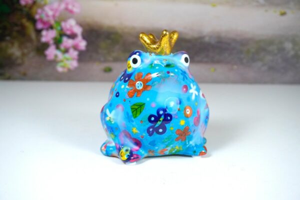 Pomme Pidou Spardose Money Bank Frosch Freddy Blue Sunny