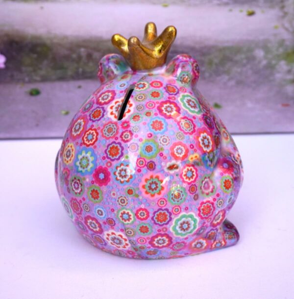 Pomme Pidou Spardose Money Bank Frosch Freddy Lila Flower