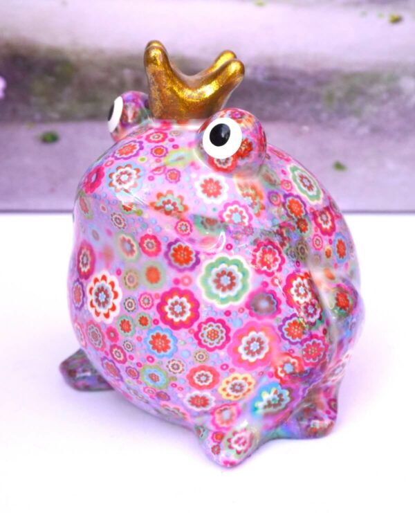 Pomme Pidou Spardose Money Bank Frosch Freddy Lila Flower