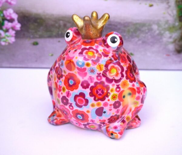 Pomme Pidou Spardose Money Bank Frosch Freddy Pink Flower