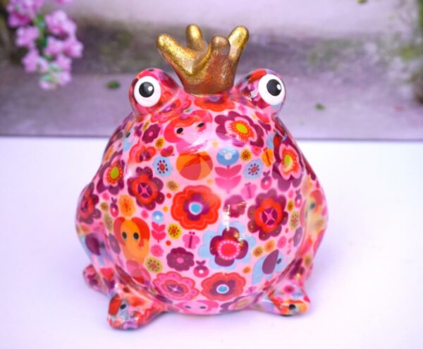 Pomme Pidou Spardose Money Bank Frosch Freddy Pink Flower