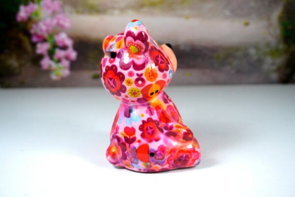 Pomme Pidou Spardose Petit Teddy Toto Pink Flower