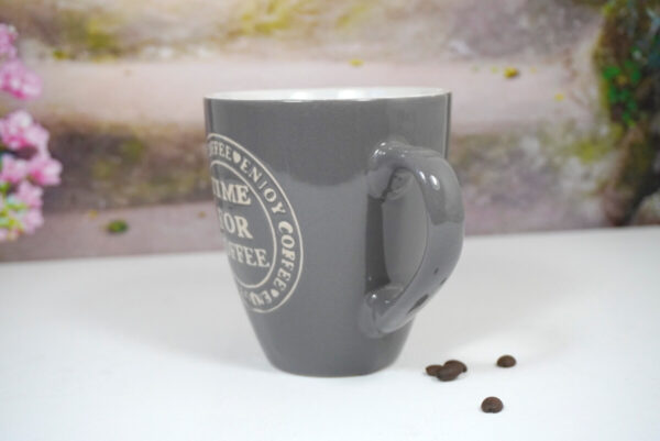 Wurm Henkelbecher Tasse Pott XL Time for Coffee Brown