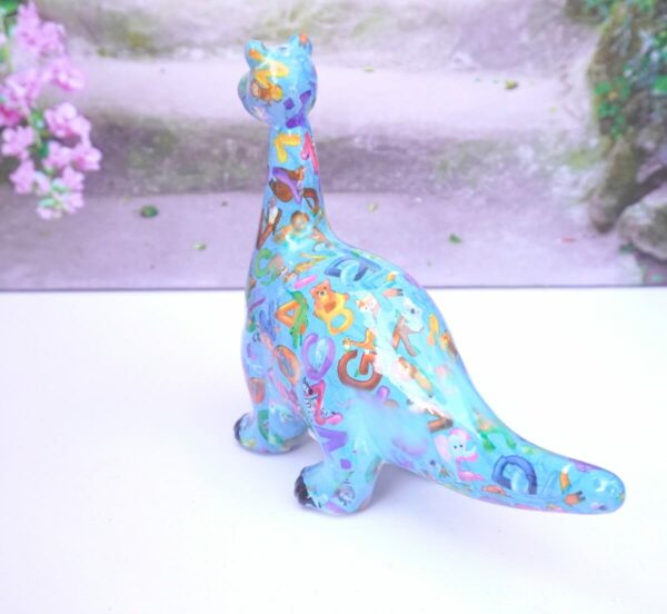 Pomme Pidou Spardose Money Bank Dino Diego Blau Buchstaben