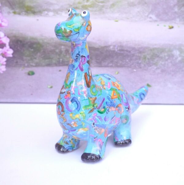 Pomme Pidou Spardose Money Bank Dino Diego Blau Buchstaben