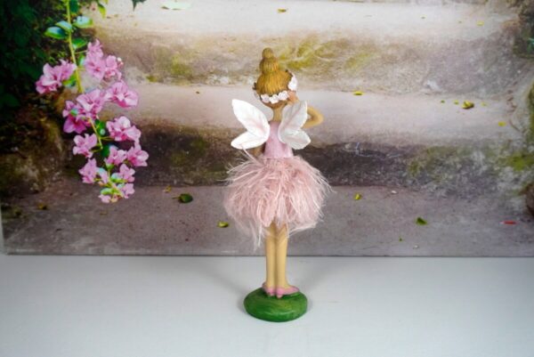Dekofigur Fee Elfe Feenmädchen Sweety im Baströckchen mit Blumen