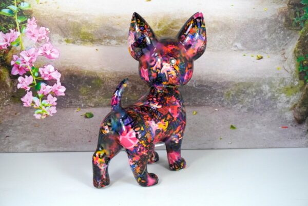 Pomme Pidou Spardose Money Bank Chihuahua Cruz Pink Graffiti Edition