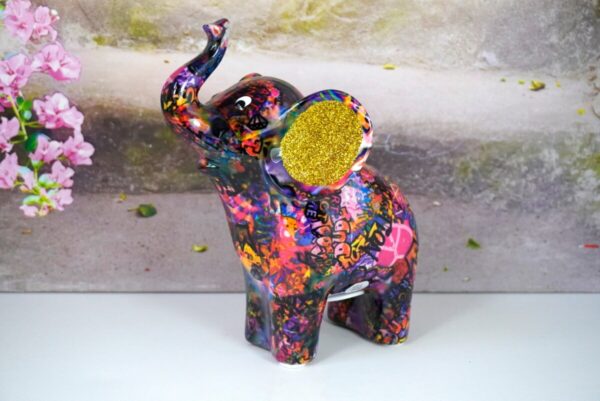 Pomme Pidou Spardose Money Bank Elefant Darcy Pink Graffiti Edition