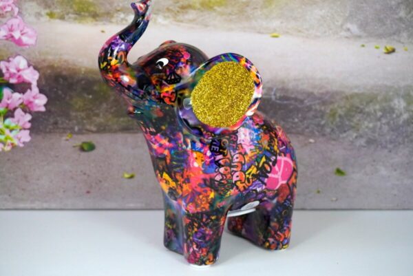 Pomme Pidou Spardose Money Bank Elefant Darcy Pink Graffiti Edition