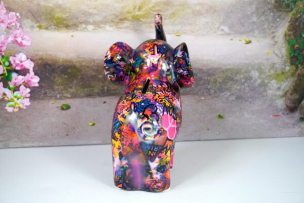 Pomme Pidou Spardose Money Bank Elefant Darcy Pink Graffiti Edition