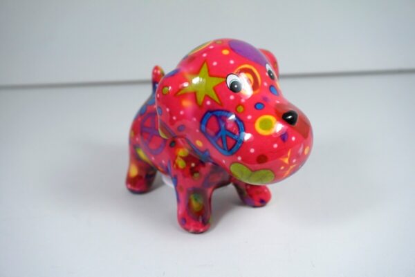 Pomme Pidou Spardose Petite Hund Doggy Pink Peace