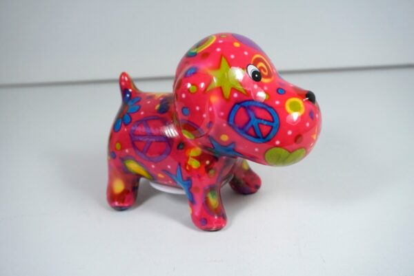 Pomme Pidou Spardose Petite Hund Doggy Pink Peace