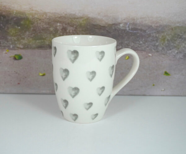 Wurm Henkelbecher Kaffeetasse Grey Heart