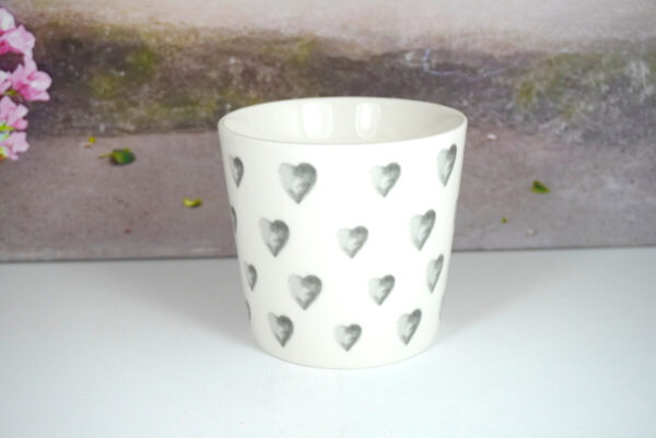 Wurm Henkelbecher Tasse Pott XL Grey Heart
