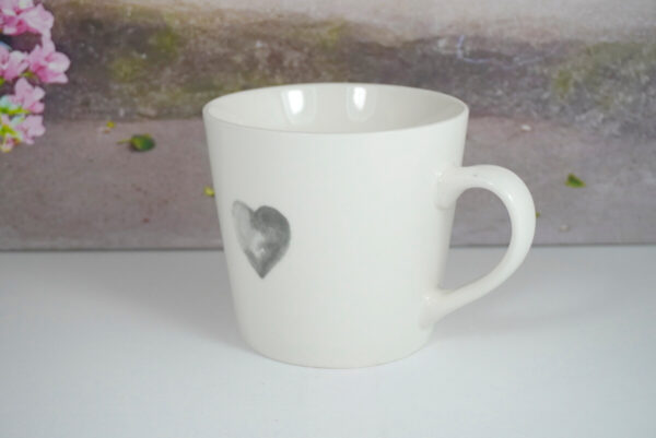 Wurm Henkelbecher Tasse Pott XL One Grey Heart