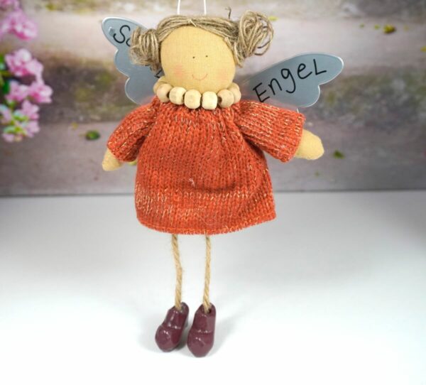 Baden Schutzengel Aufhänger Mary Strickkleid Rost