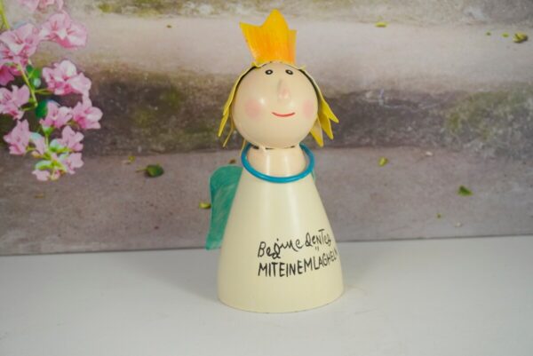 Deko Figur Blechpuppe Petit König Beginne den Tag mit einem Lächeln