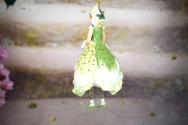 Deko Figur Blumenmädchen Christrosenmädchen weiß zum Hängen