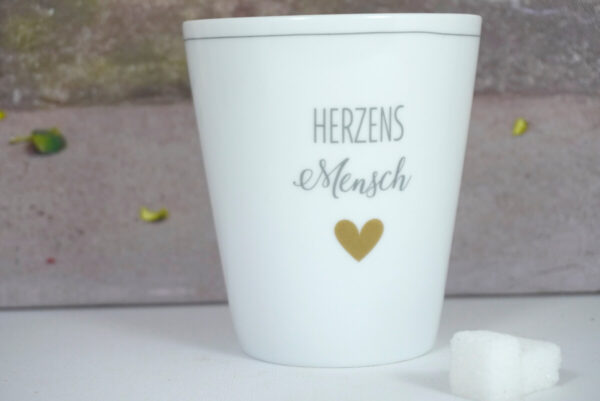 Krasilnikoff Kaffeebecher Mug Herzens Mensch