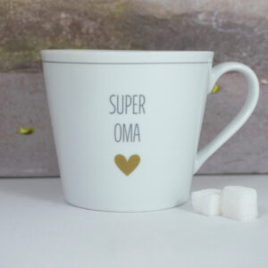 Krasilnikoff Kaffeebecher Henkelbecher Super Oma