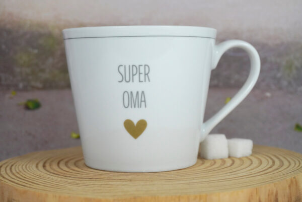 Krasilnikoff Kaffeebecher Henkelbecher Super Oma