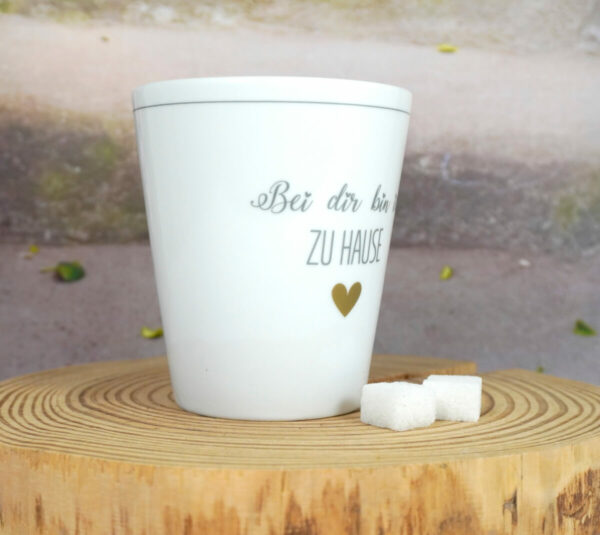 Krasilnikoff Kaffeebecher Mug Cup Bei dir bin ich Zu Hause