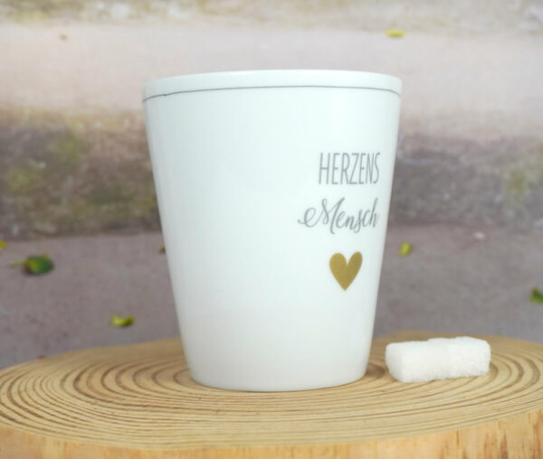 Krasilnikoff Kaffeebecher Mug Herzens Mensch