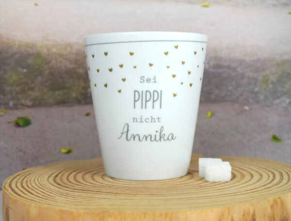 Krasilnikoff Kaffeebecher Mug Sei Pippi nicht Annika