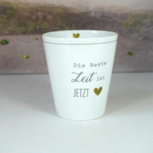 Krasilnikoff Kaffeebecher Sprüche Tasse Mug Cup Die Beste Zeit ist jetzt