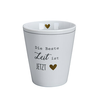 Krasilnikoff Kaffeebecher Sprüche Tasse Mug Cup Die Beste Zeit ist jetzt