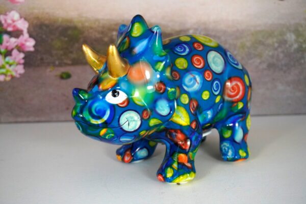 Pomme Pidou Spardose Money Bank Dino Winston Blue