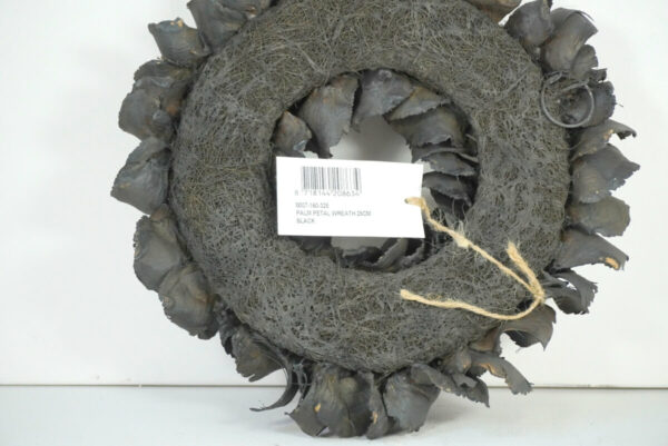 Couronne Palmkranz Naturkranz Palm Petal Wreath getrocknet Black 25cm ∅