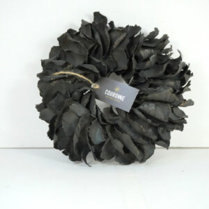 Couronne Palmkranz Naturkranz Palm Petal Wreath getrocknet Black 25cm ∅