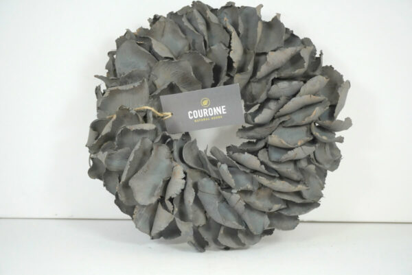 Couronne Palmkranz Naturkranz Palm Petal Wreath getrocknet Grey 25cm ∅
