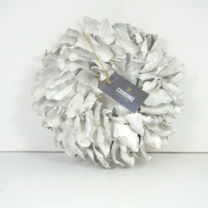 Couronne Palmkranz Naturkranz Palm Petal Wreath getrocknet White 25cm ∅
