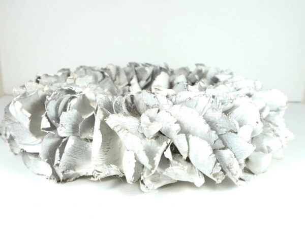 Couronne Palmkranz Naturkranz Palm Petal Wreath getrocknet White 40cm ∅